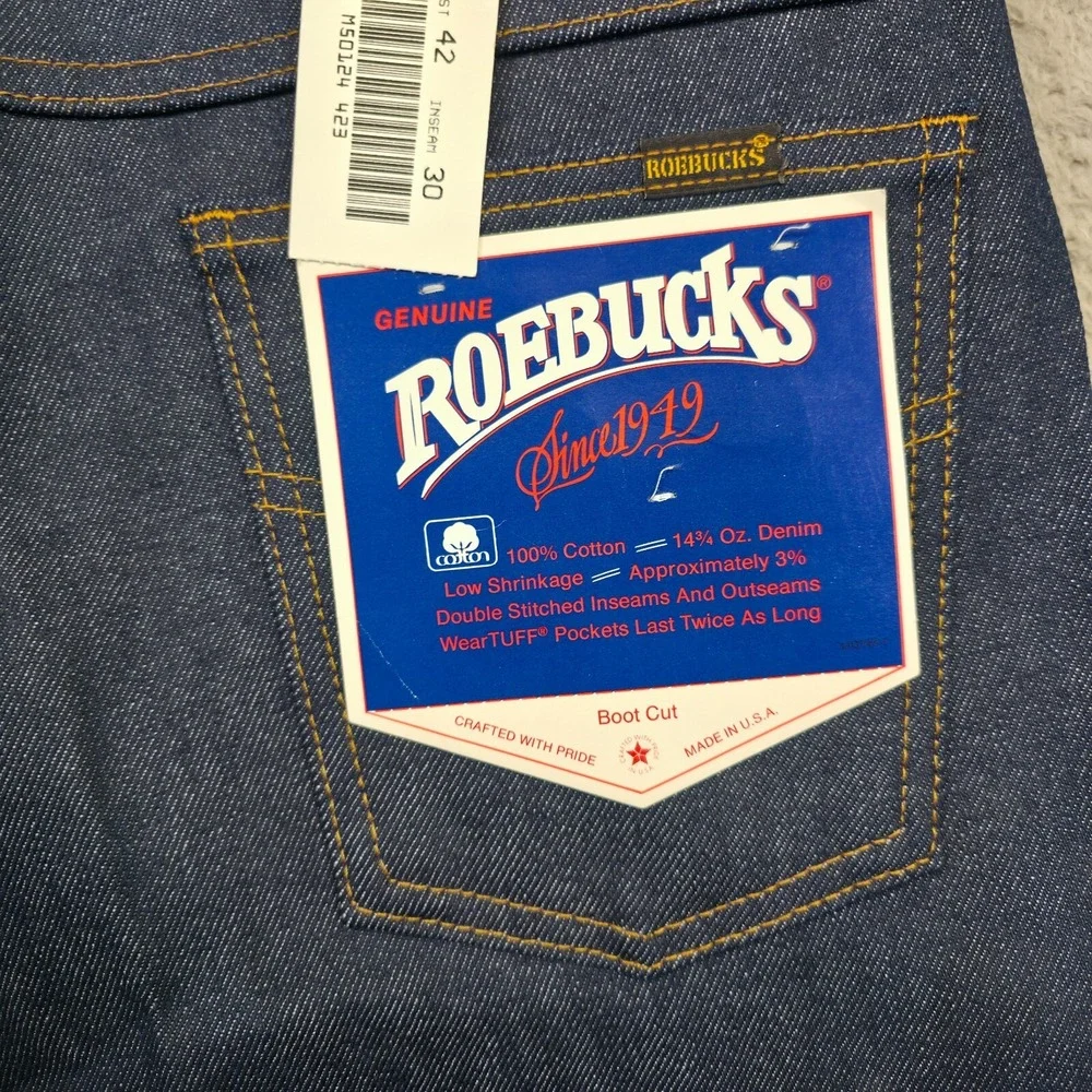 Vintage Roebucks Jeans Mens‎ 42x30 Blue Bootcut Denim Medium Wash Cowboy Western